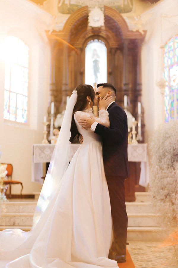 Ester e Miranda durante a cerimônia
